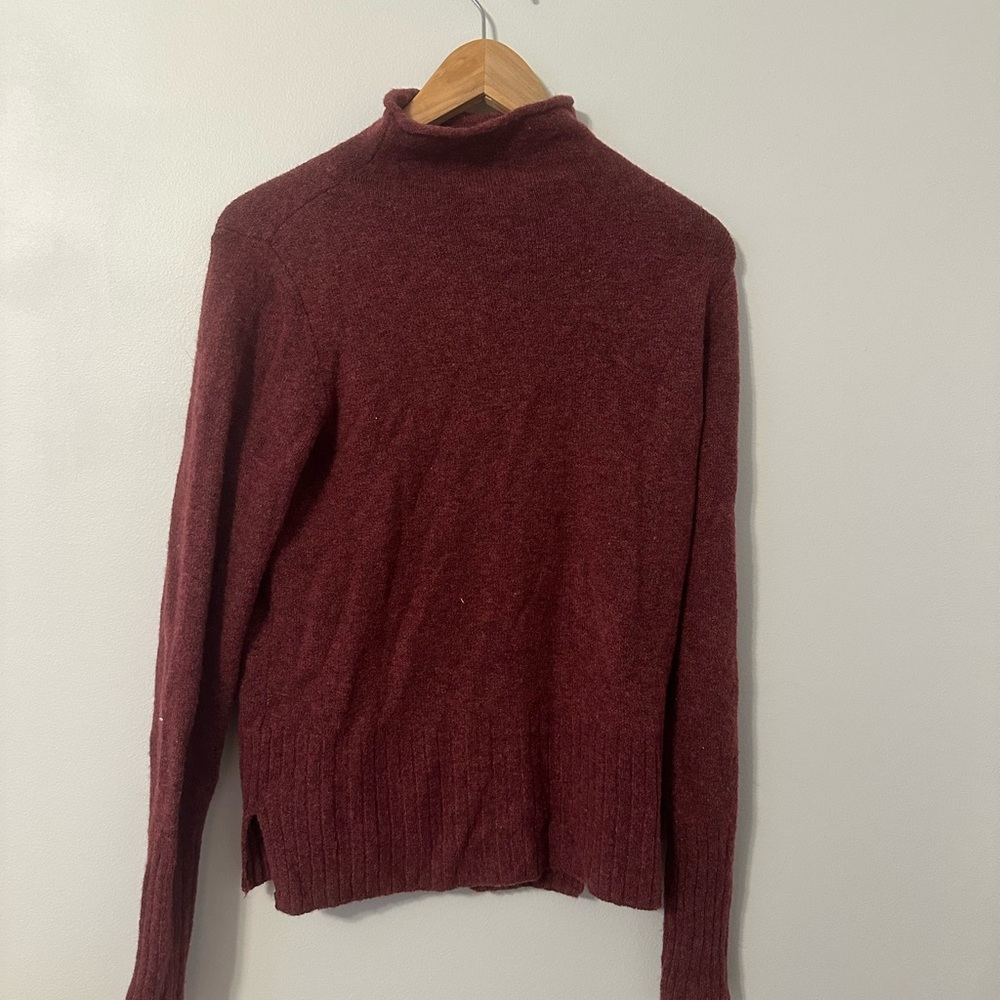 Madewell Maroon Knit Turtleneck